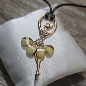 Canary Ballerina Pendant Necklace